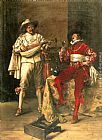 Adolphe Alexandre Lesrel Gentlemen's Pleasures painting